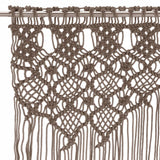 Vidaxl rideau macramé 140x240 cm coton taupe