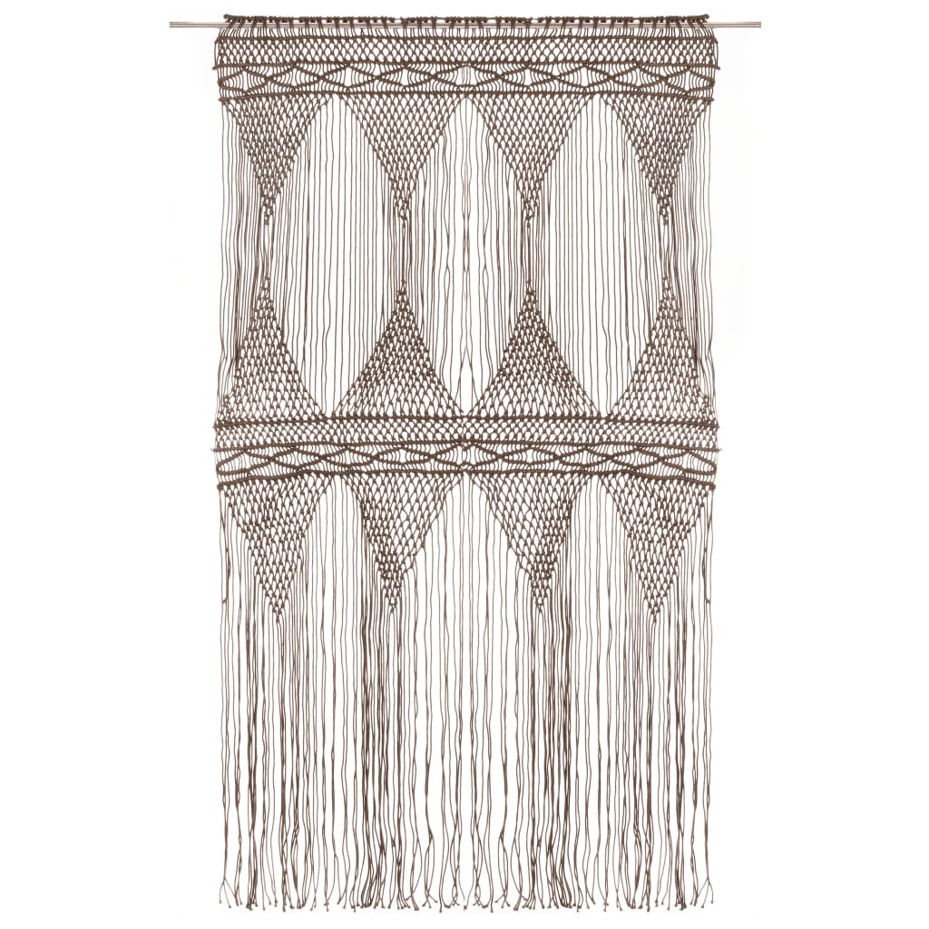 Vidaxl curtain macramé 140x240 cm cotton taupe