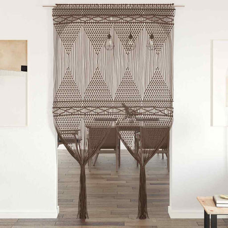 Vidaxl gardin makramé 140x240 cm bomuld taupe