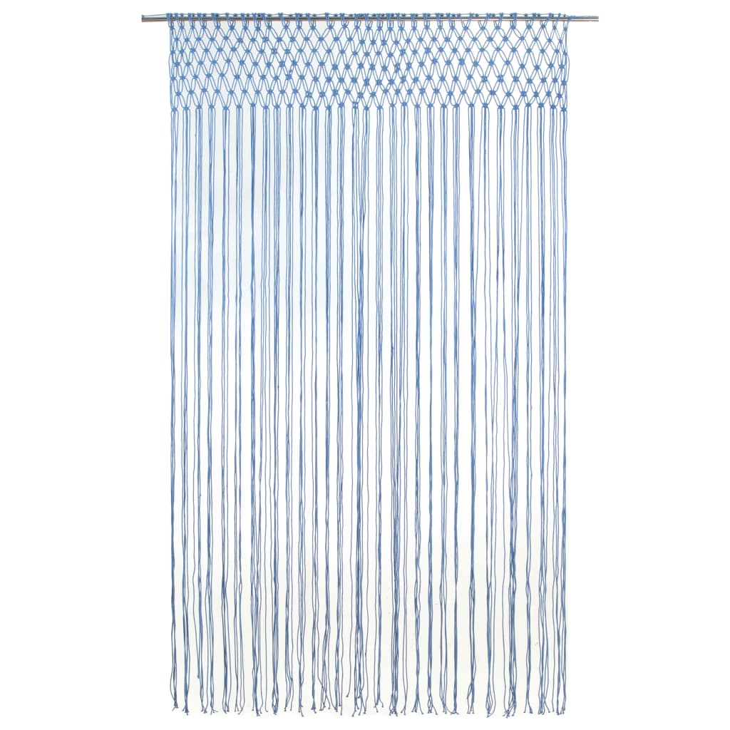 Vidaxl rideau macramé 140x240 cm Coton bleu