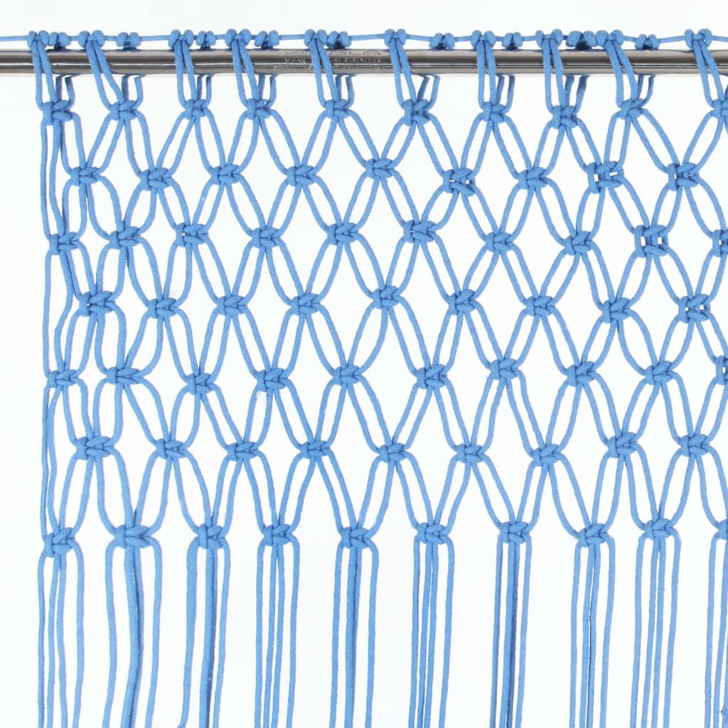 Vidaxl rideau macramé 140x240 cm Coton bleu