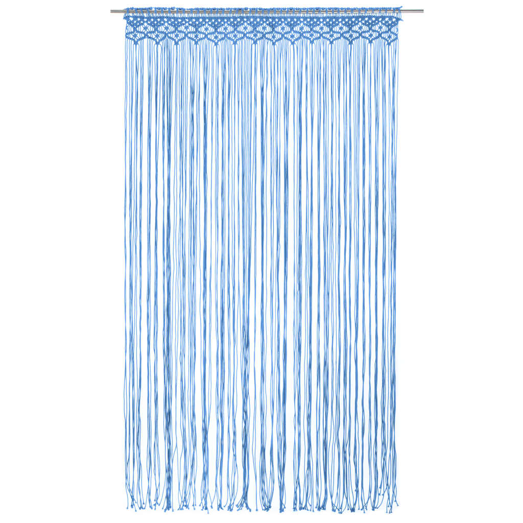 Vidaxl rideau macramé 140x240 cm Coton bleu