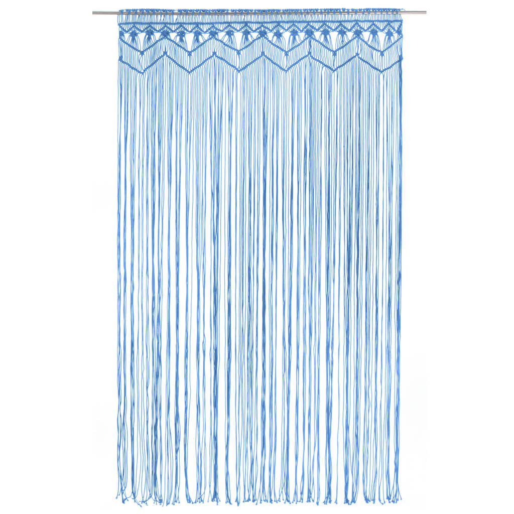 Vidaxl rideau macramé 140x240 cm Coton bleu