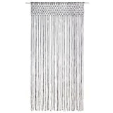 Vidaxl Curtain Macramé 140x240 cm Cotton Anthracite