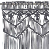 Vidaxl rideau macramé 140x240 cm anthracite de coton