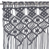 Vidaxl Curtain Macramé 140x240 cm Cotton Anthracite