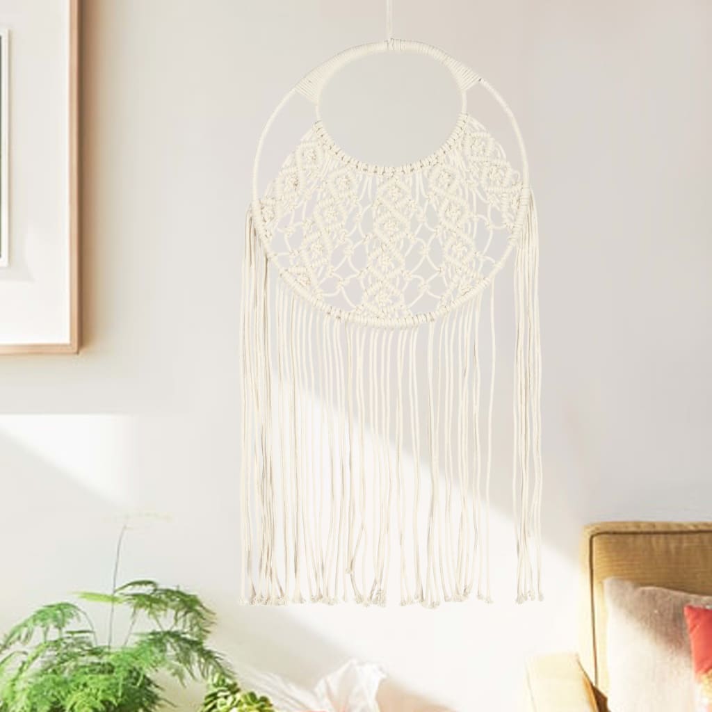 VidaXL Wandhanger macramé 40x80 cm katoen