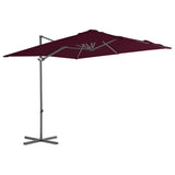 Vidaxl Parasol flotante con poste de acero 250x250 cm Borgoña rojo