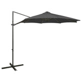 Vidaxl schwimmend Parasol mit Pol und LED -Beleuchtung 300 cm Anthrazitfarbe