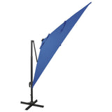 Parasol flotante de Vidaxl con pole y iluminación LED 300 cm azul azul