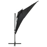 VidaXL Zweefparasol met dubbel dak 250x250 cm zwart