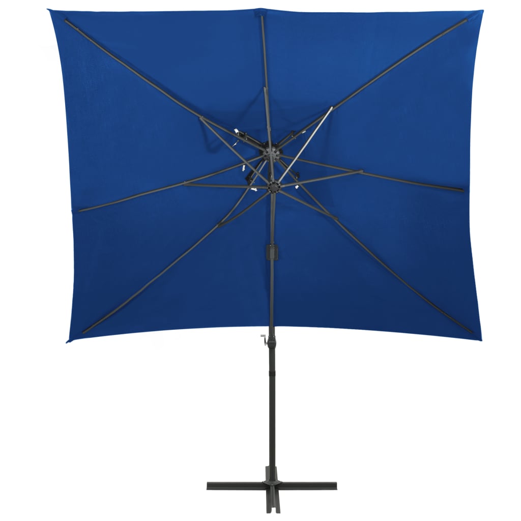 Vidaxl pływający parasol z podwójnym dachem 250x250 cm Azure Blue