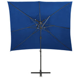 Vidaxl plovoucí parasol s dvojitou střechou 250x250 cm azure modrá