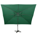 VidaXL Zweefparasol met dubbel dak 400x300 cm groen