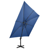 Vidaxl flytande parasol med dubbelt tak 300x300 cm azurblå