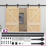 VidaXL sliding door with batter 80x210 cm Solid pine