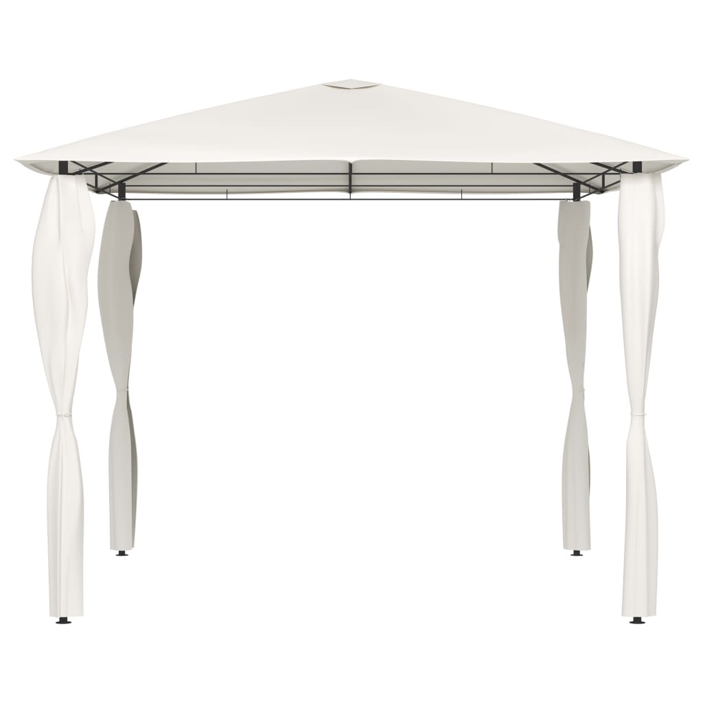 Arbor de Vidaxl con cubiertas de postes 160 g m² 3x3x2.6 m de crema