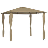 Vidaxl Arbor con cubiertas de postes 160 g m² 3x3x2.6 m taupe