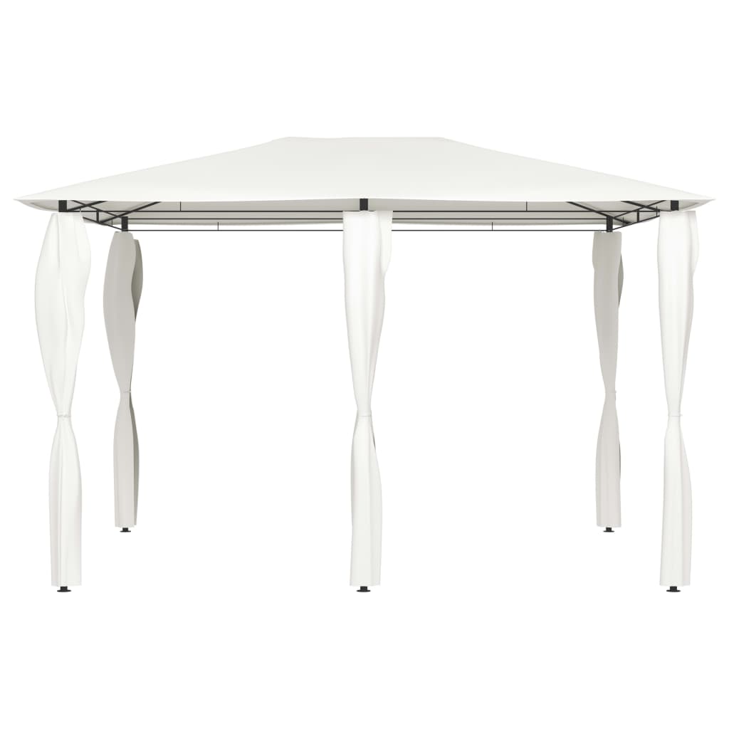 Arbor de Vidaxl con cubiertas de postes 160 g m² 3x4x2.6 m de crema