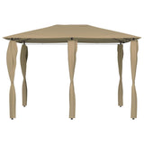 Vidaxl Arbor con cubiertas de postes 160 g m² 3x4x2.6 m taupe