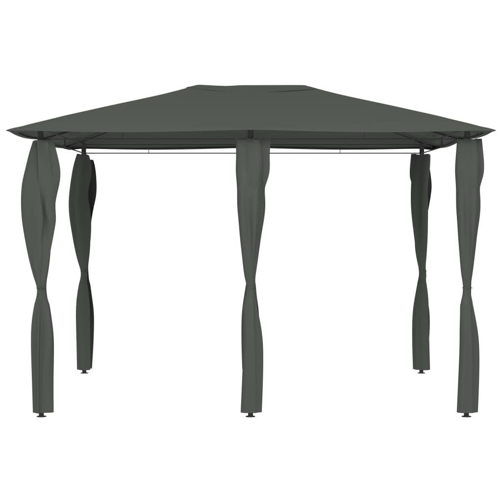 Arbor Vidaxl con cubiertas de postes 160 g m² 3x4x2.6 m de antracita