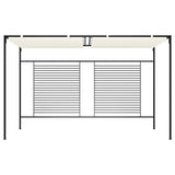 Arbor de Vidaxl con techo extensible 180 g m² 3x4x2.3 m crema