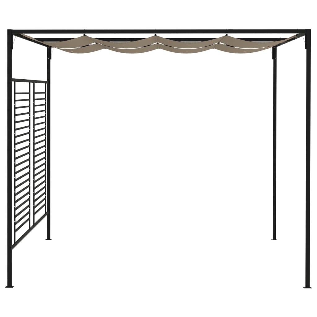 Vidaxl arbor med utvidbart tak 180 g m² 3x4x2.3 m taupe