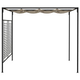 Vidaxl Arbor con tetto estesibile 180 g m² 3x4x2,3 m Taupe