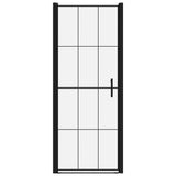 Vidaxl Shower Door 91x195 cm tvrdé sklo černé