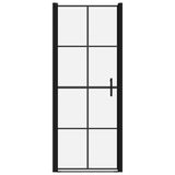 VidaXL shower doors 81x195 cm hardened glass black