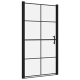 Vidaxl Duschdier 100x178 cm häerte Glas schwaarz