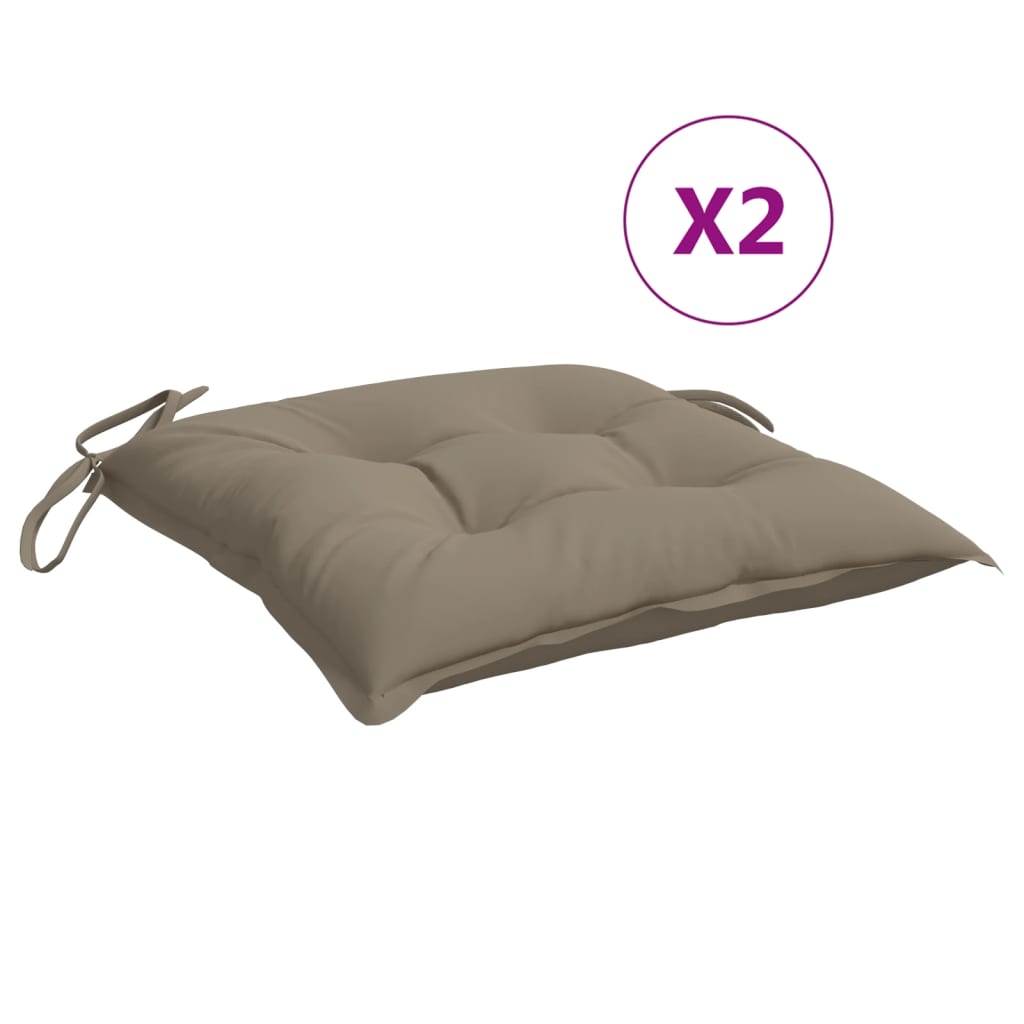 Vidaxl stolpuder 2 stk 40x40x7 cm oxford stof taupe