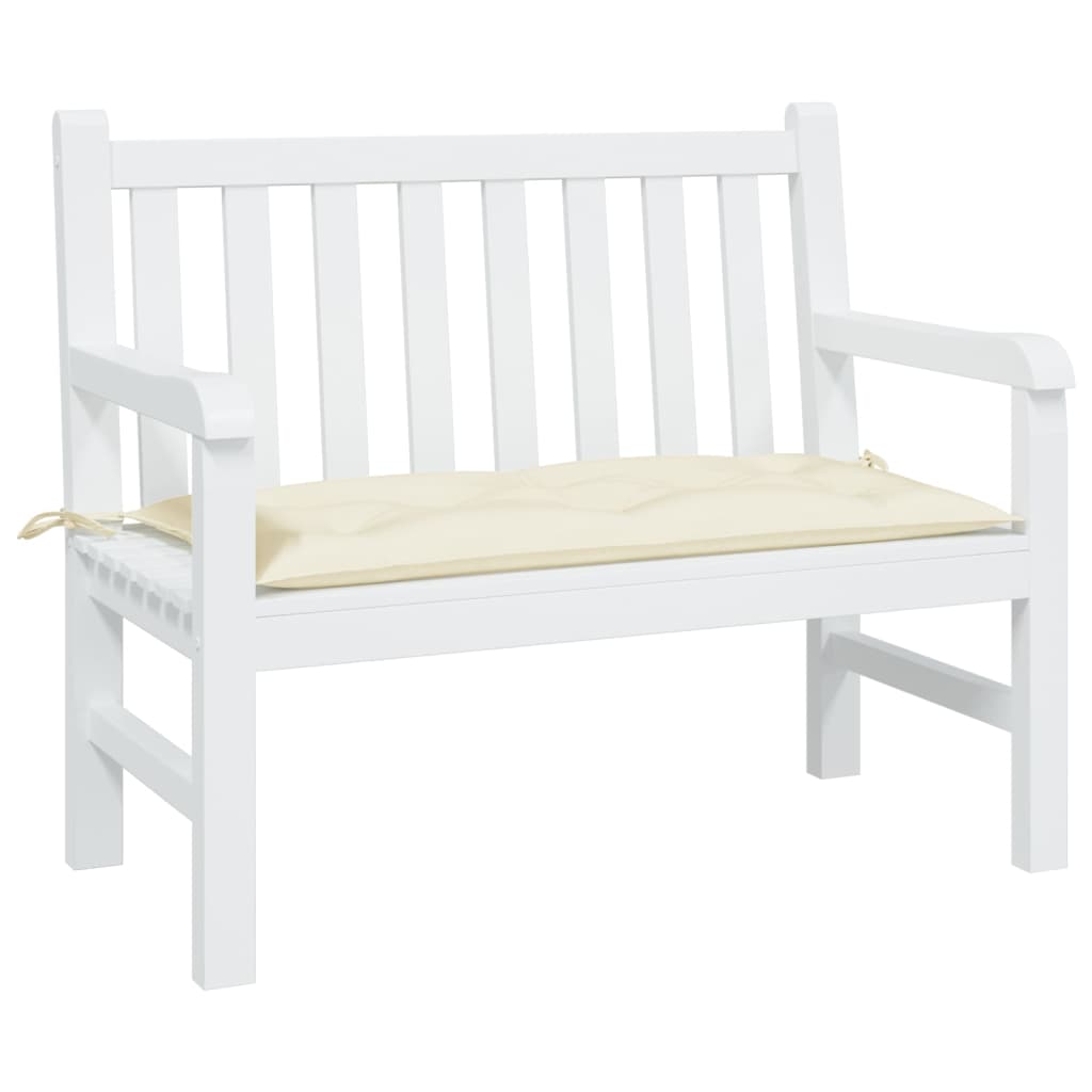 Vidaxl Garden Bench Pushion 100x50x7 cm Oxford Fabric Crème -farvet