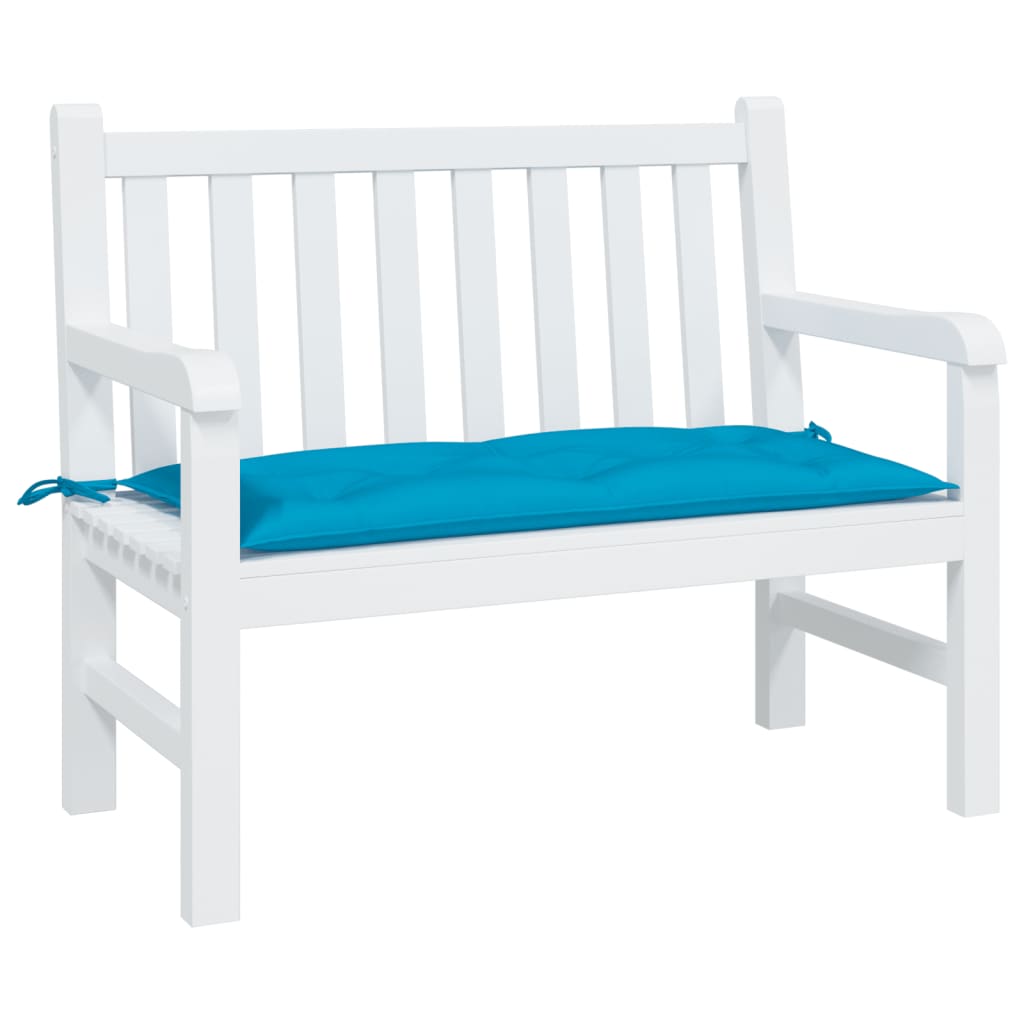 Vidaxl Garden Bench Pushion 100x50x7 cm Oxford Stof lyseblå