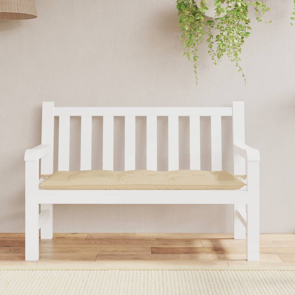 Vidaxl Garden Bench Poduszka 120x50x7 cm Oxford Fabric Beige