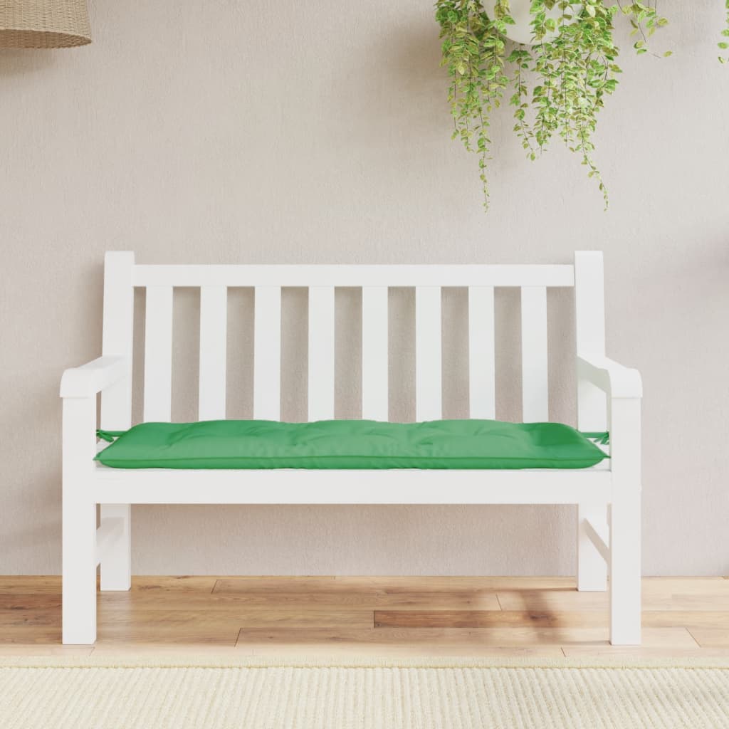 Vidaxl jardin banc coussin 120x50x7 cm oxford tissu vert