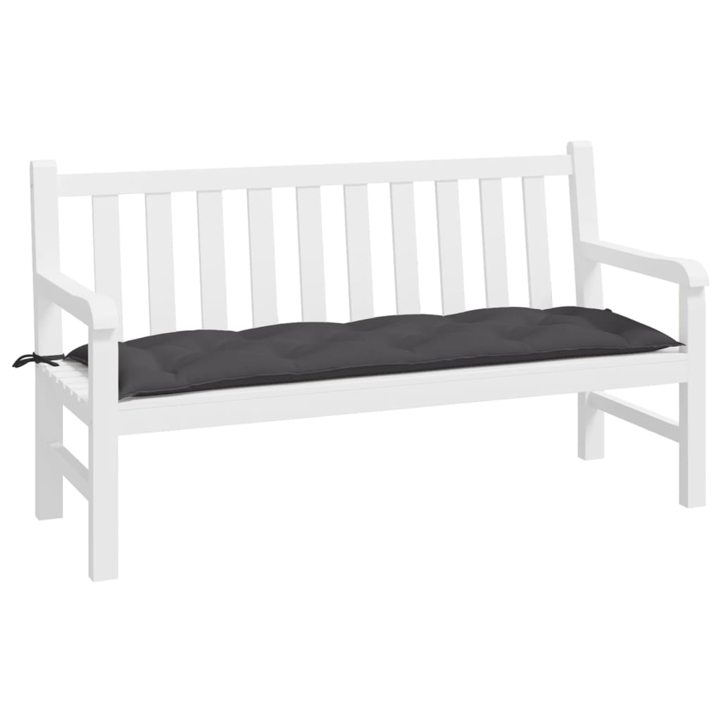 Vidaxl Garden Bench Pushion 150x50x7 cm Oxford stof Anthracite -farvet