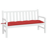 Vidaxl Garden Bench Cushion 150x50x7 cm Oxford stoff rød