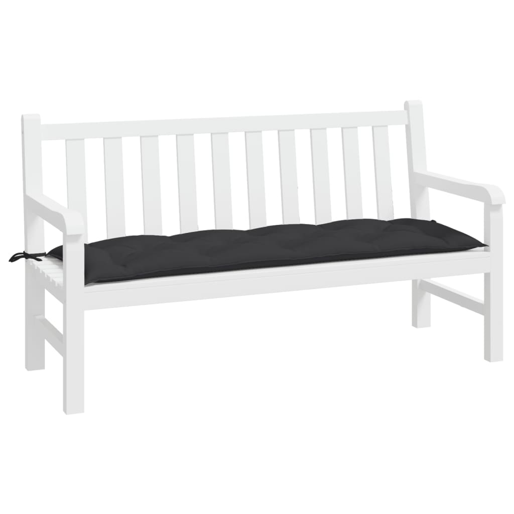 Vidaxl Garden Bench Cushion 150x50x7 cm Oxford stoff svart