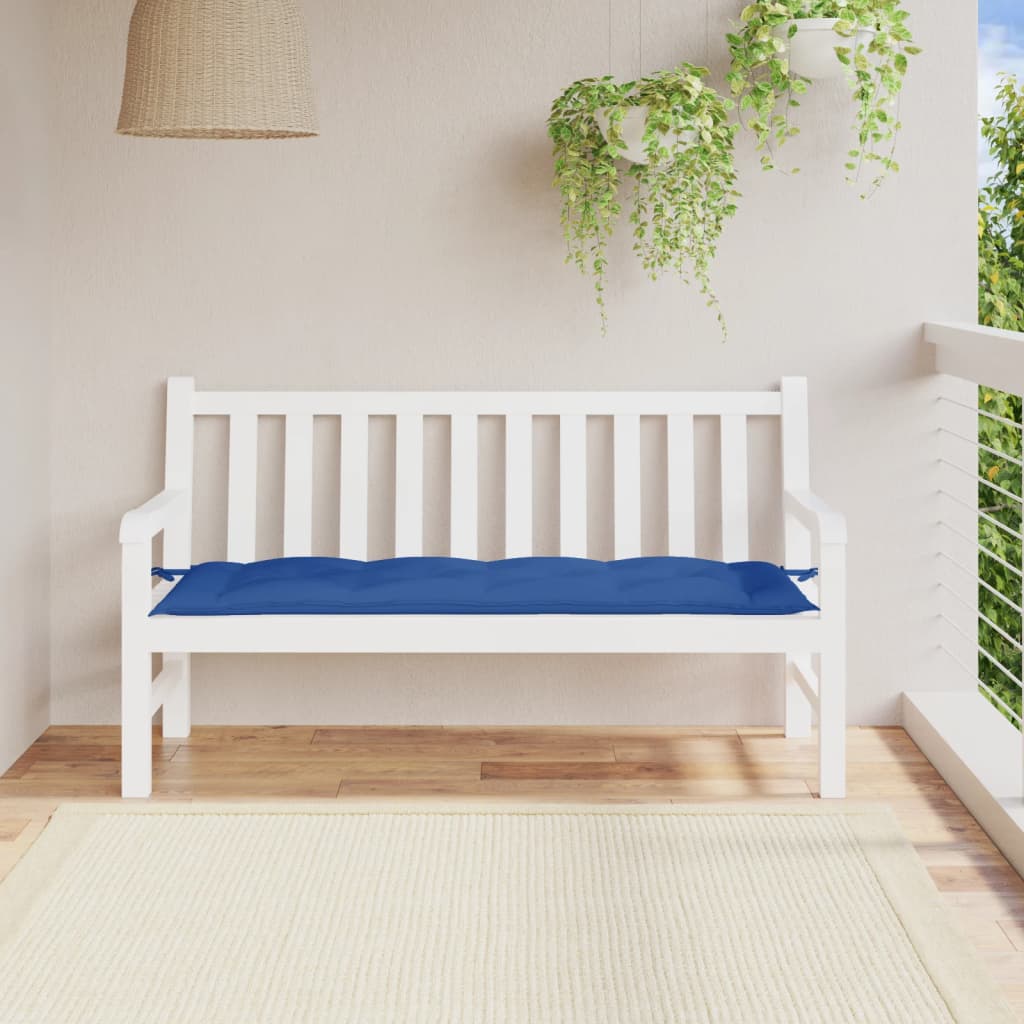 Vidaxl Garden Bench Poduszka 150x50x7 Cm Oxford Tkanina niebieska