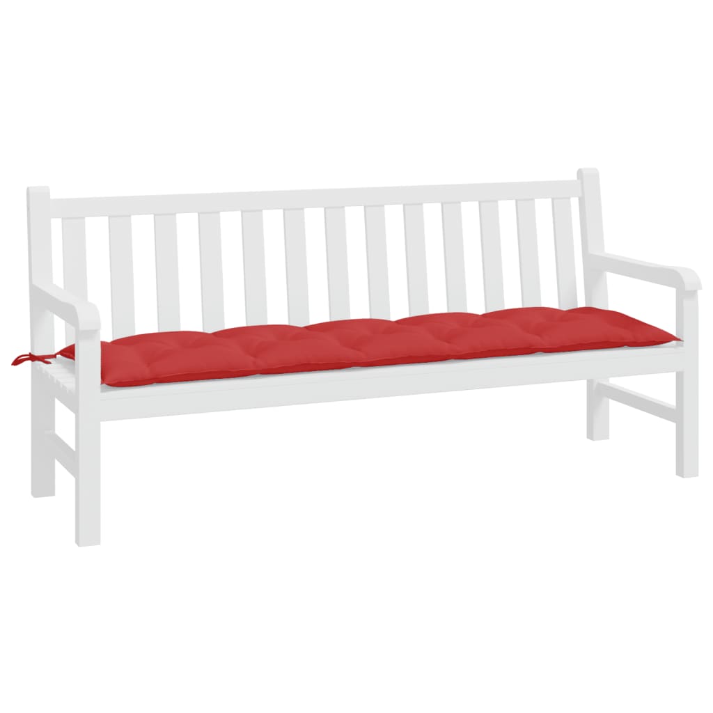 Vidaxl jardin banc coussin 180x50x7 cm oxford tissu rouge