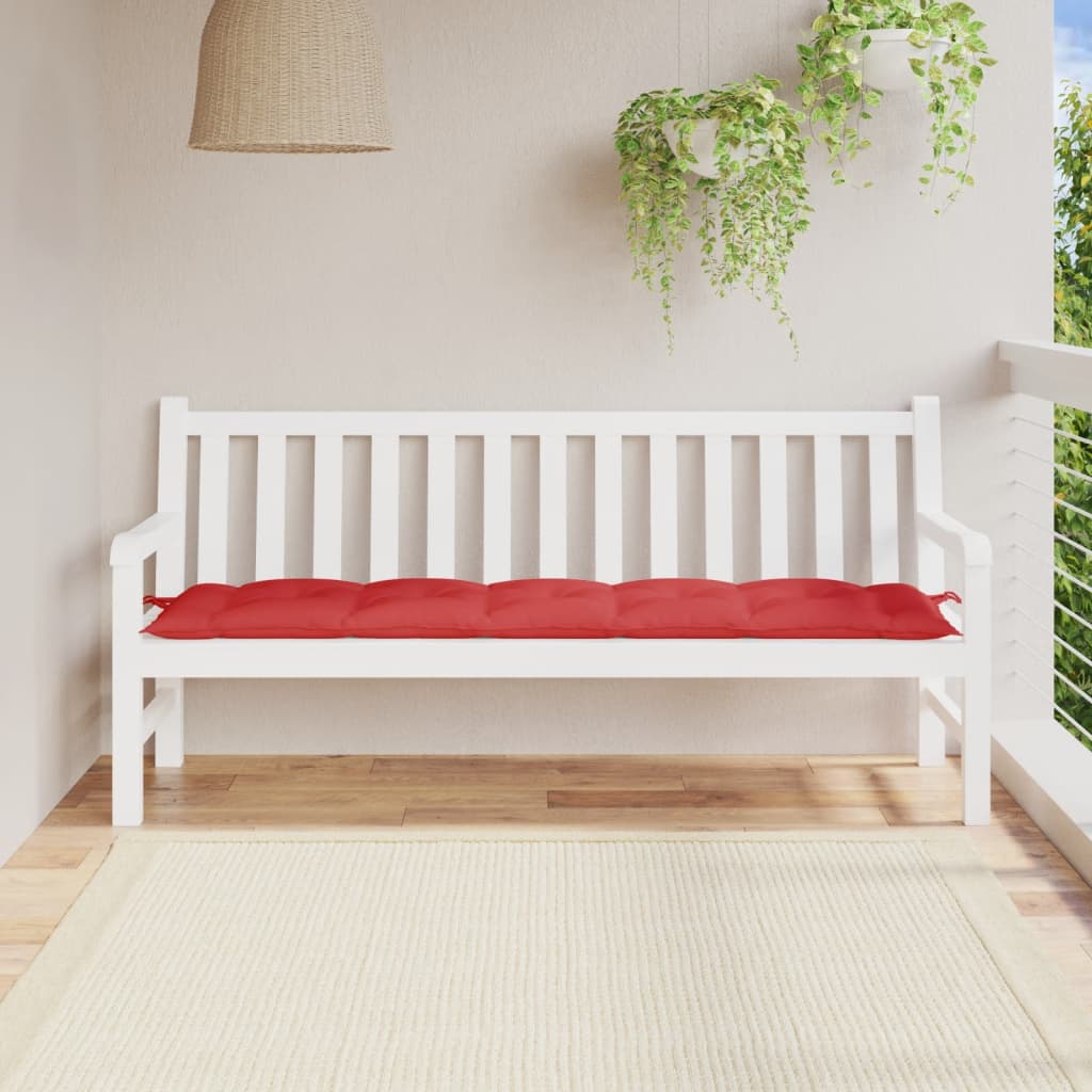 Vidaxl jardin banc coussin 180x50x7 cm oxford tissu rouge