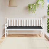 Vidaxl Garden Banch Cushion 180x50x7 cm tessuto oxford nero