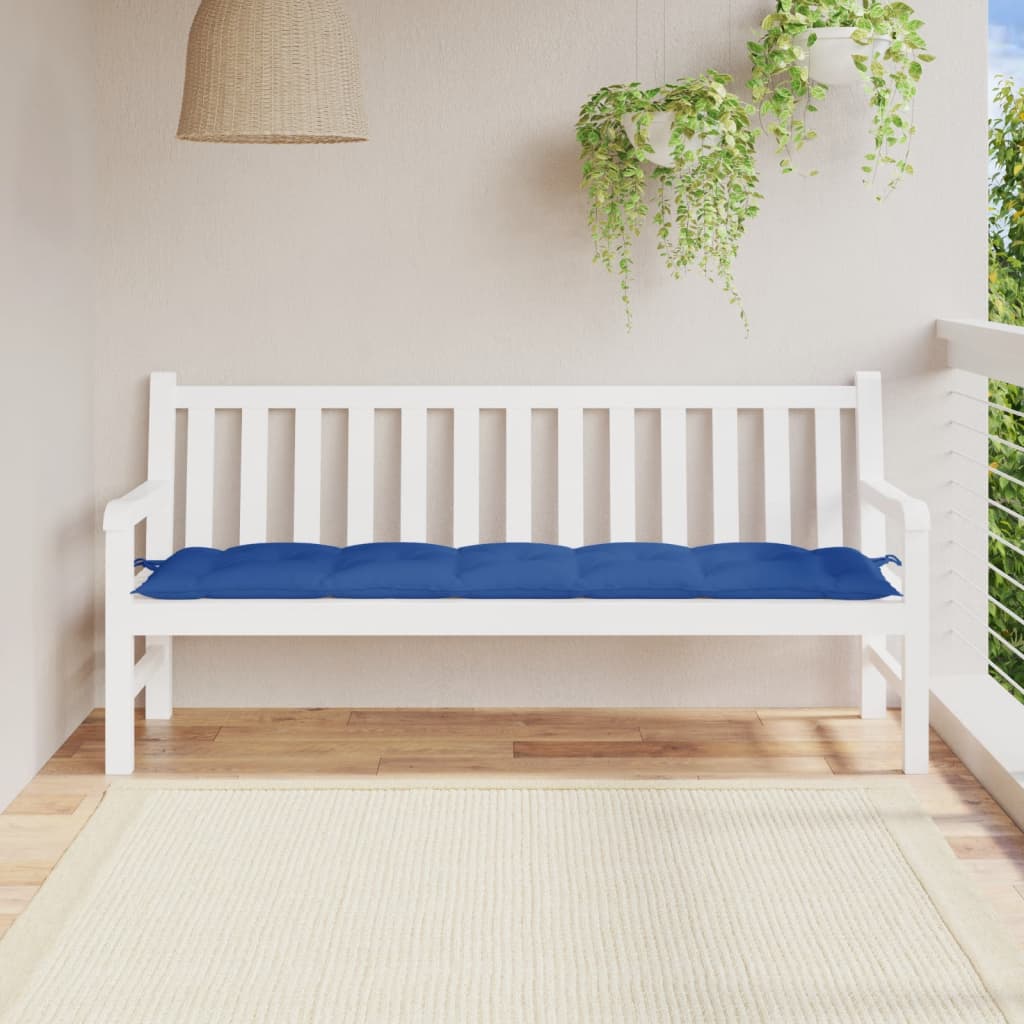 Vidaxl Garden Bench Cushion 180x50x7 cm tessuto blu blu