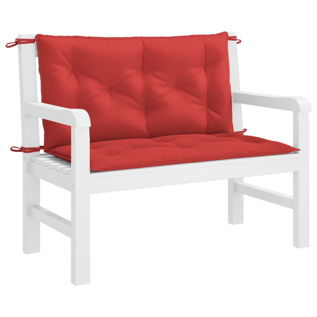 Vidaxl jardin banc coussin 100x (50 + 50) x7 cm oxford tissu rouge