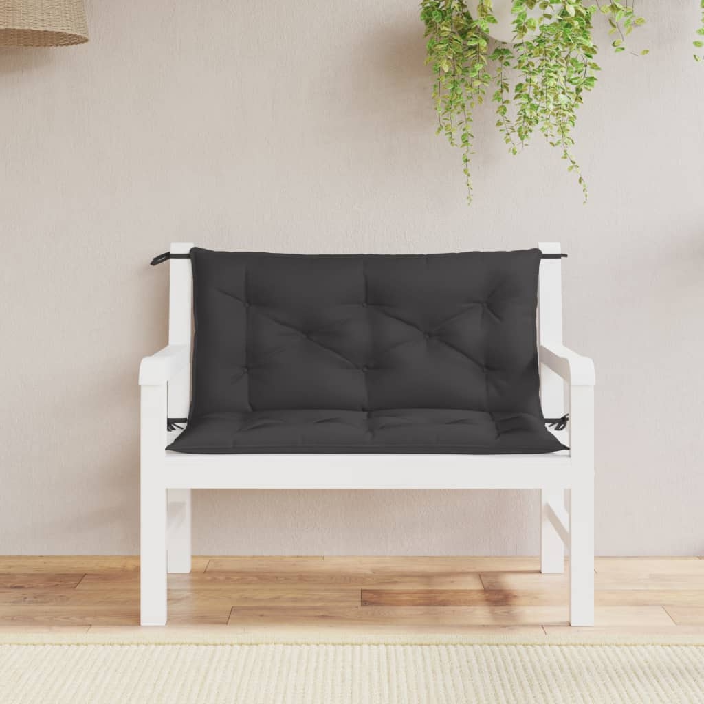 Vidaxl Garden Bench polštář 100x (50+50) x7 cm oxford textilie černá