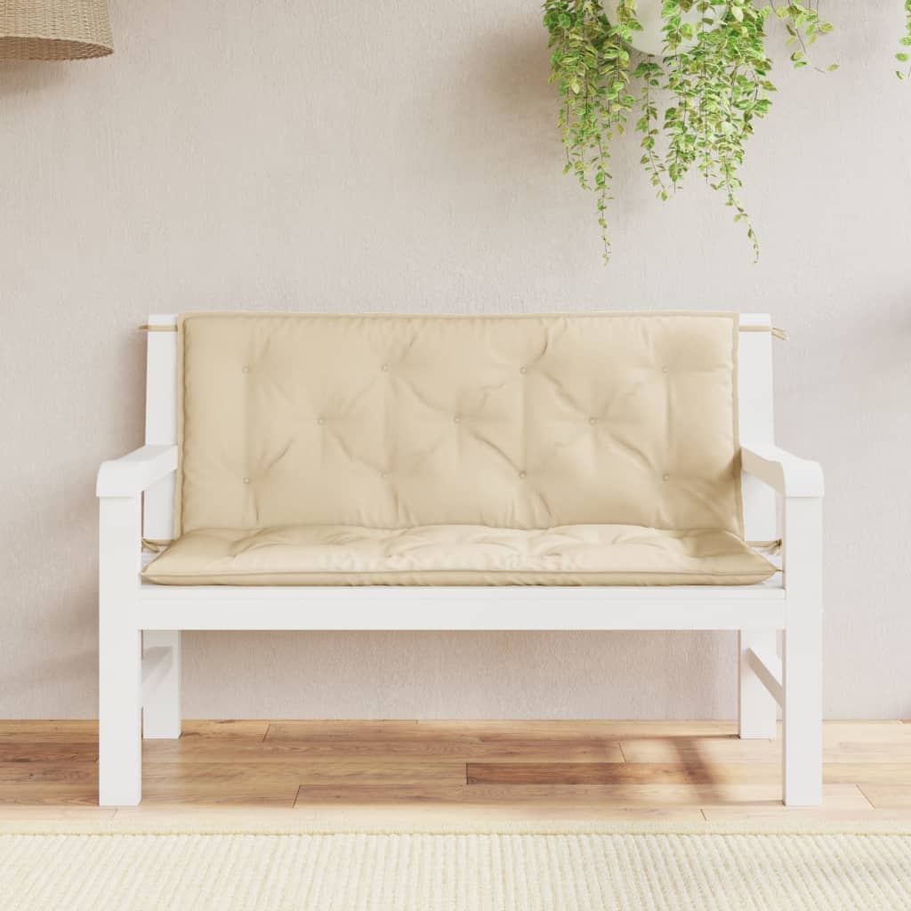 Vidaxl Garden Bench polštář 120x (50+50) x7 cm Oxfordská textilie Beige