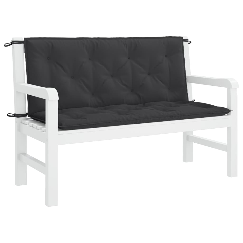 Vidaxl Garden Bench polštář 120x (50+50) x7 cm oxfordská textilie černá