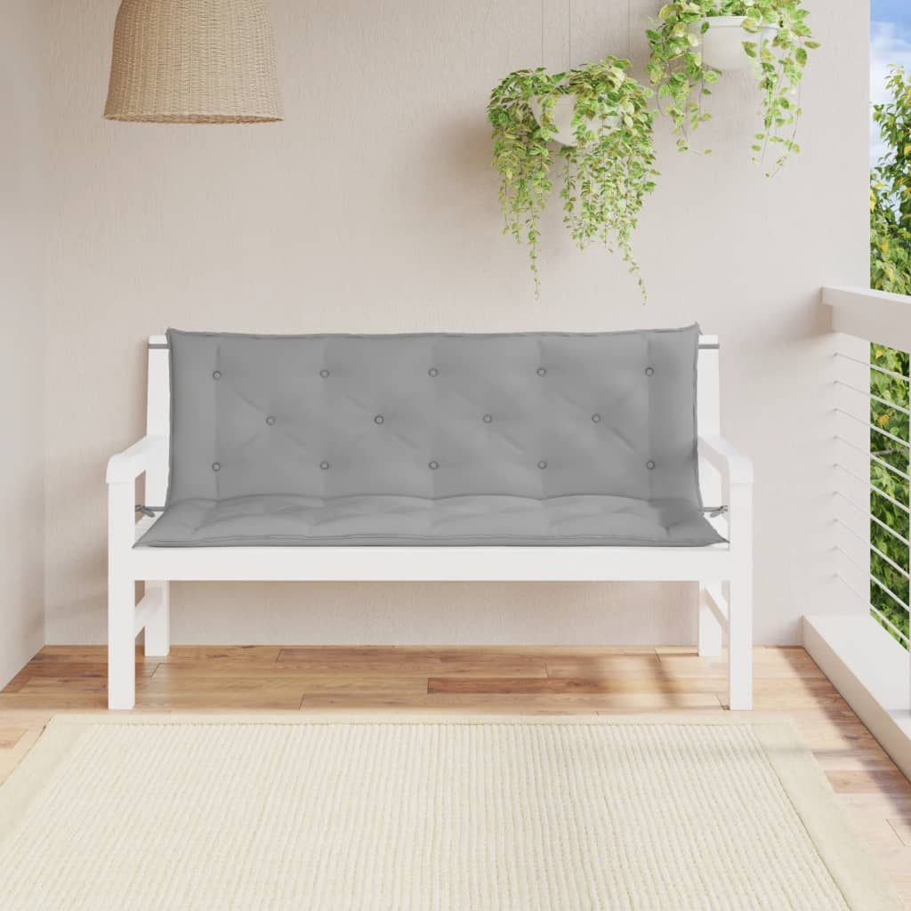 VIDAXL Garden Bench blazine 2 St 150x50x7 cm Oxford tkanina siva