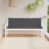 Vidaxl Garden Bench Cushion 180x (50+50) x7 cm oxford tyg Anthracite färgad